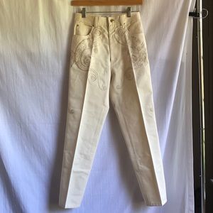 Gianfranco Ferre cream pants